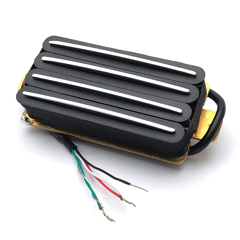 SAPHUE 2-Dual Blade Electric Guitar High Output Track Type Four Coil Humbucker Pickup Black - Image 1